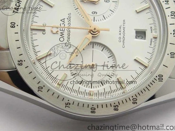 0218 Speedmaster ’57 Co-Axial OMF 1:1 Best Edition White Dial RG Markers On SS Bracelet A WellDesigned 8144